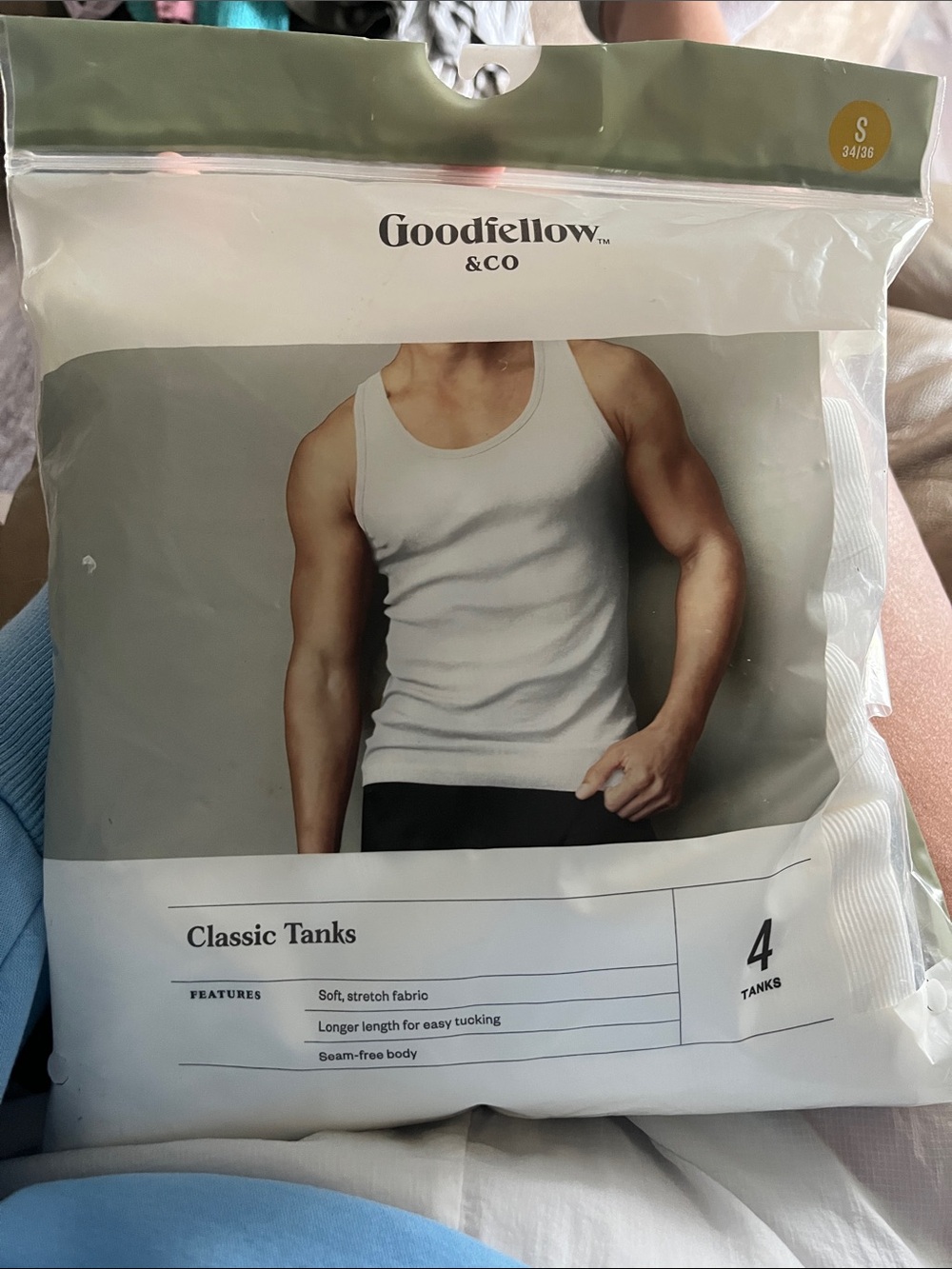 Goodfellow & Co White Men’s Classic Tank Top - Pack of 4